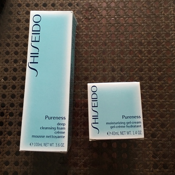 Shiseido Pureness face wash and moisturizer