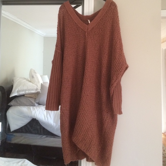 Free People Tops - Long tunic open weave sweater