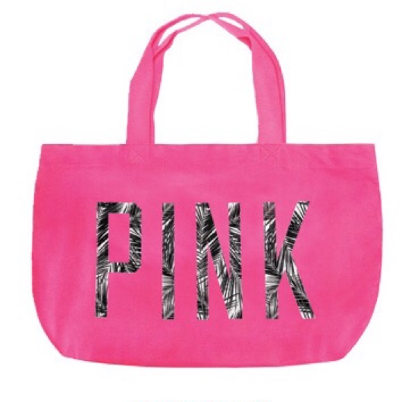 VS PINK Tropical Palms Print Tote - Picture 2 of 4