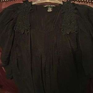 Blouse with elastic waist