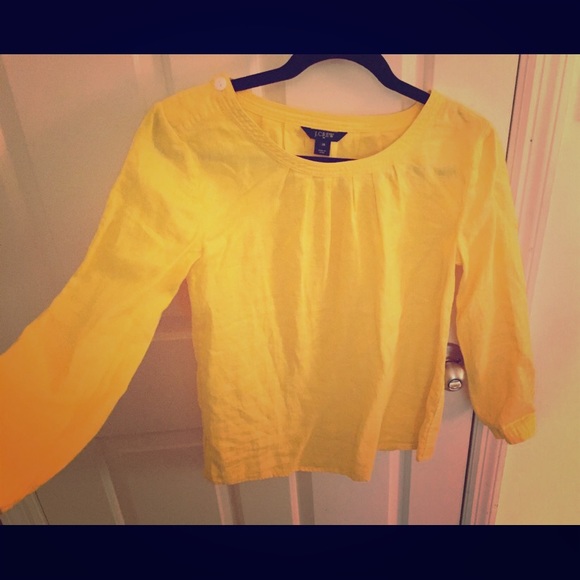 j crew yellow blouse
