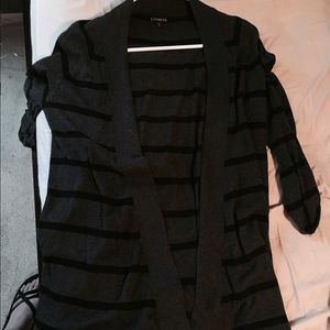 Black and gray cardigan