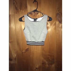 Gray Crop Top