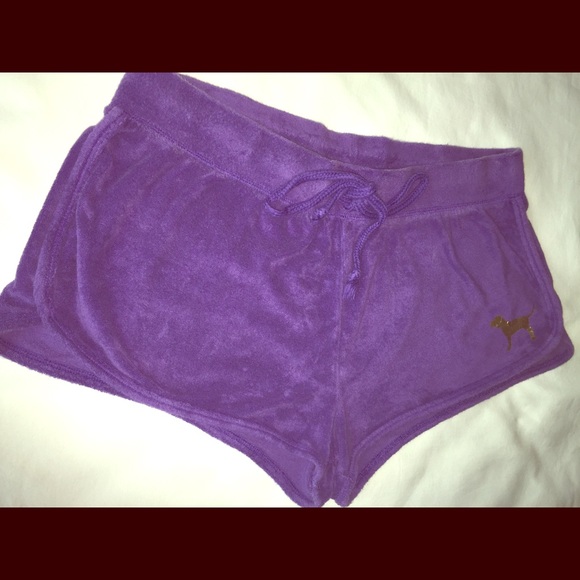 Reduced! Purple terry cloth shorts by VS PINK