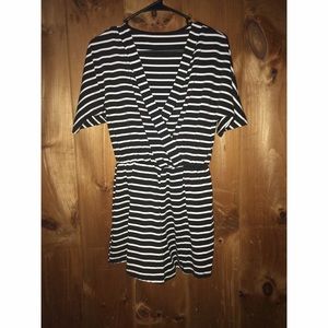 Black & White Striped Romper