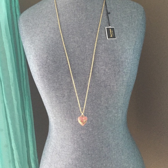 Juicy Couture Pave Heart Necklace