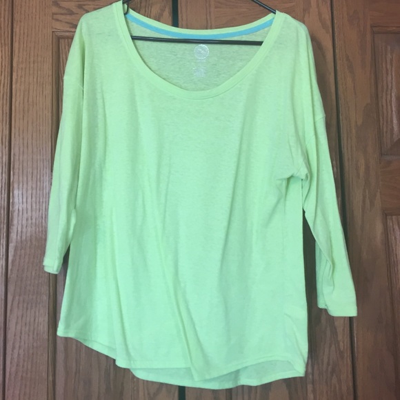 Neon Yellow 3/4 sleeve