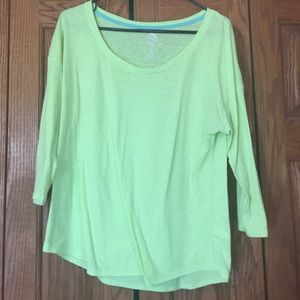 Neon Yellow 3/4 sleeve
