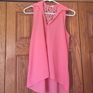 Pink high-low tank