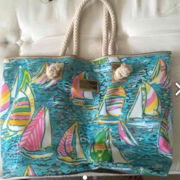 Lilly Pulitzer You Gotta Regatta vinyl tote