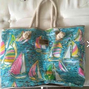 Lilly Pulitzer You Gotta Regatta vinyl tote