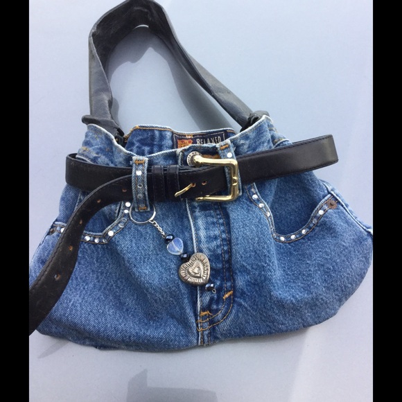 Route 66 Other - Denim PURSE Handmade with Leather