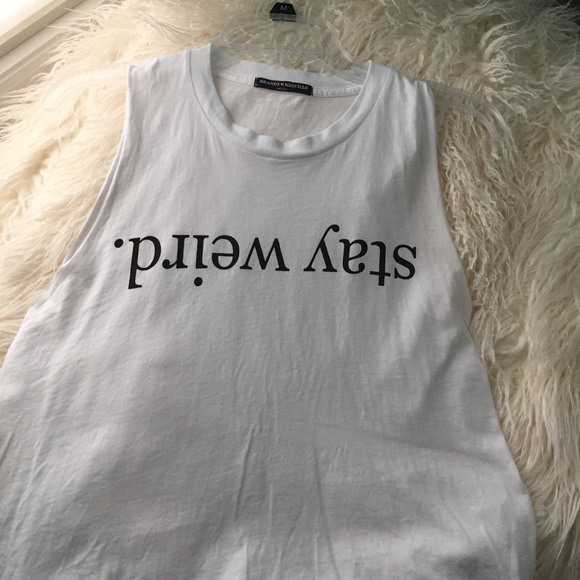 Brandy Melville Stay Weird muscle tank