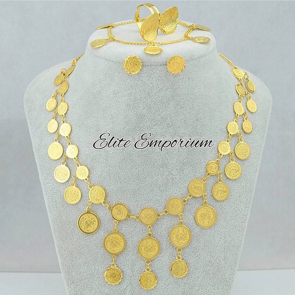 Gold Plated 4PC Jewelry Set Brand New
