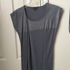Armani Exchange grey structured tee