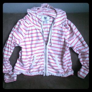 Striped Zip-Up Hoodie | American Eagle Outfitters