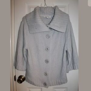 Sold White House Black Market Poncho/Chunky