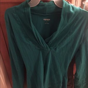 Size S green long sleeve top from express