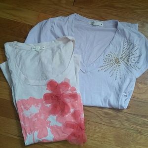 2 J.Crew embellished tees