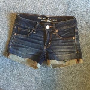 American Eagle Super Stretch jean shorts.