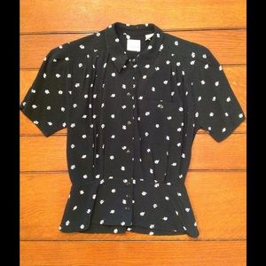 Vintage Black & White Blouse