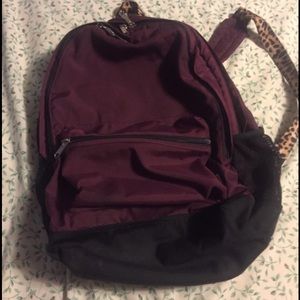 maroon Victoria's Secret PINK backpack