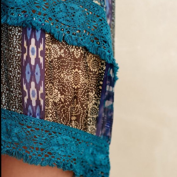 Anthropologie Bethari Silk Poncho Dress - Picture 3 of 4