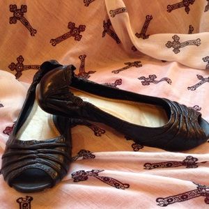 ALDO black leather flats