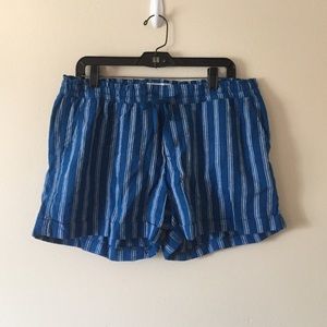 NWOT striped linen shorts