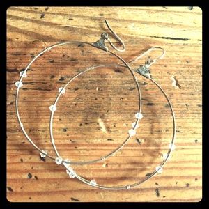 Silpada beaded hoop earrings