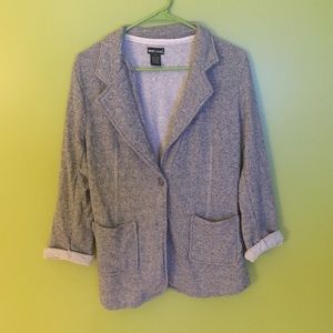 Grey Cotton Blazer