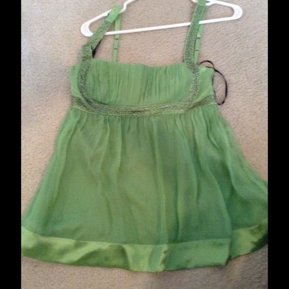 2bebe shiffon and silk baby doll dressy top