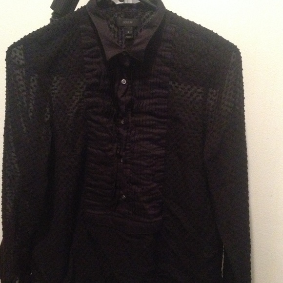 J crew long sleeved blouse.