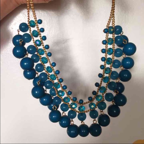 Blue statement necklace