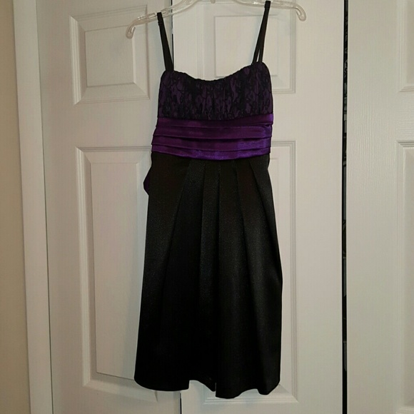 Purple and Black Dress