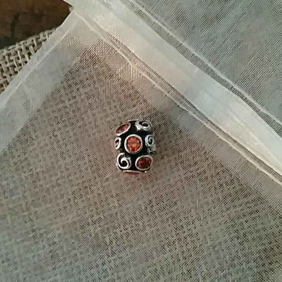 Pandora Primrose Path Orange CZ/Sterling Bead