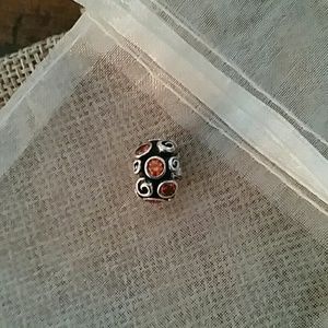 Pandora Primrose Path Orange CZ/Sterling Bead