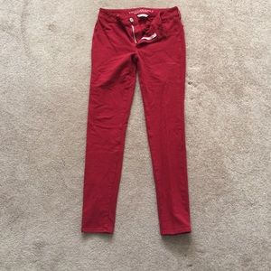 Red American Eagle Jeggings