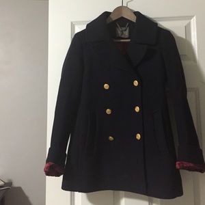 J. Crew Stadium Cloth Double Breasted Wool Coat