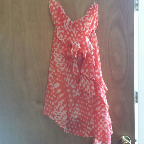 Coral Strapless Dress