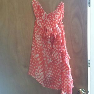Coral Strapless Dress