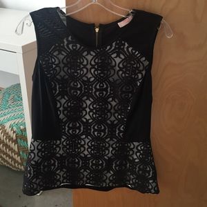 Black lace Anthropologie top