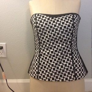 Black and White checked bustier