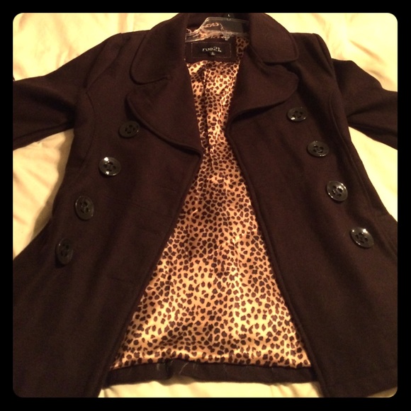 Brown Pea coat size small
