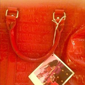 Red Victoria Secrets handbag