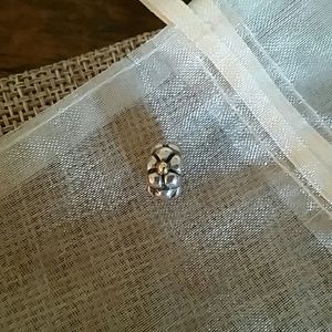 Retired Pandora Sterling Gold Tipped Flower Bead
