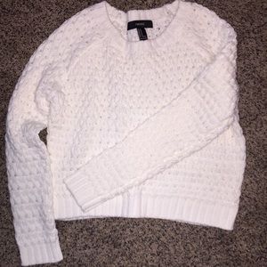 Forever 21 Cream Knit Pullover Sweater