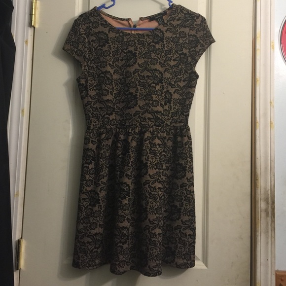 Black and Tan lace dress