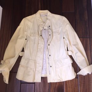 Banana Republic cream Genuine leather jacket