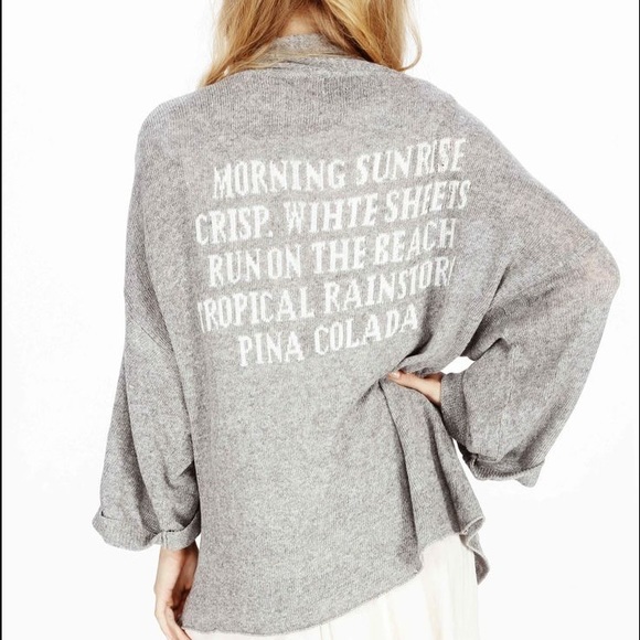 Wildfox White Label Island List Slouch Cardi